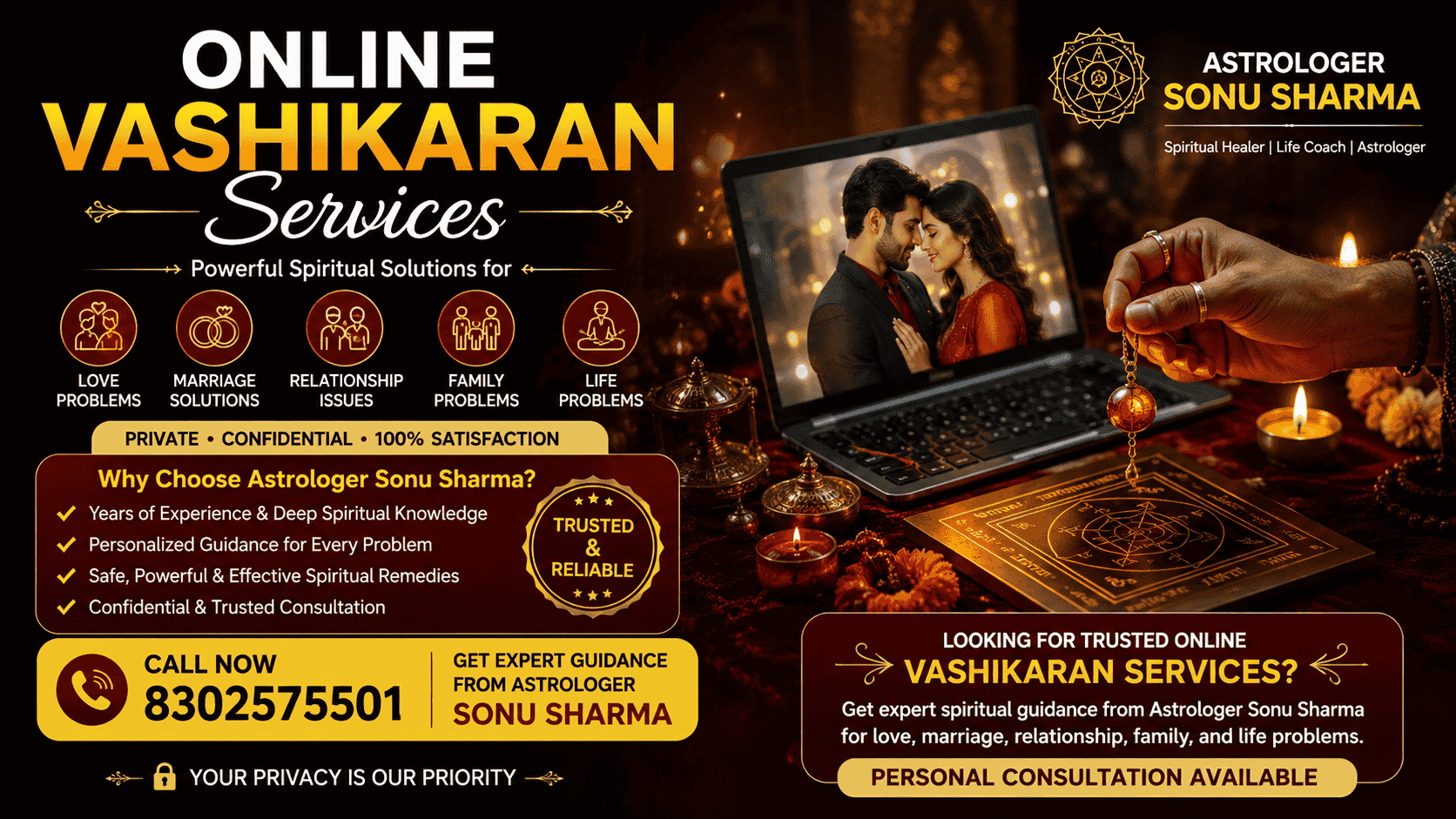 Online Vashikaran Services by Astrologer Sonu Sharma